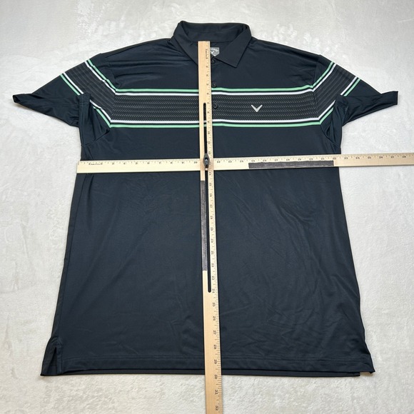 Callaway Golf Polo‎ Shirt Mens Large Black Opti-Dri Moisture Wicking Athletic - Picture 6 of 9